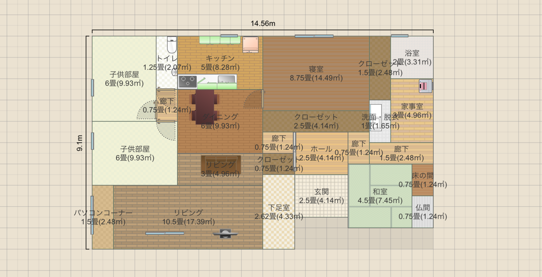 37.3坪
