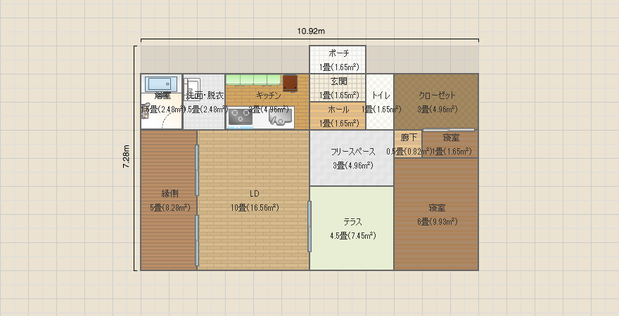 離れ改築計画(平屋)その2