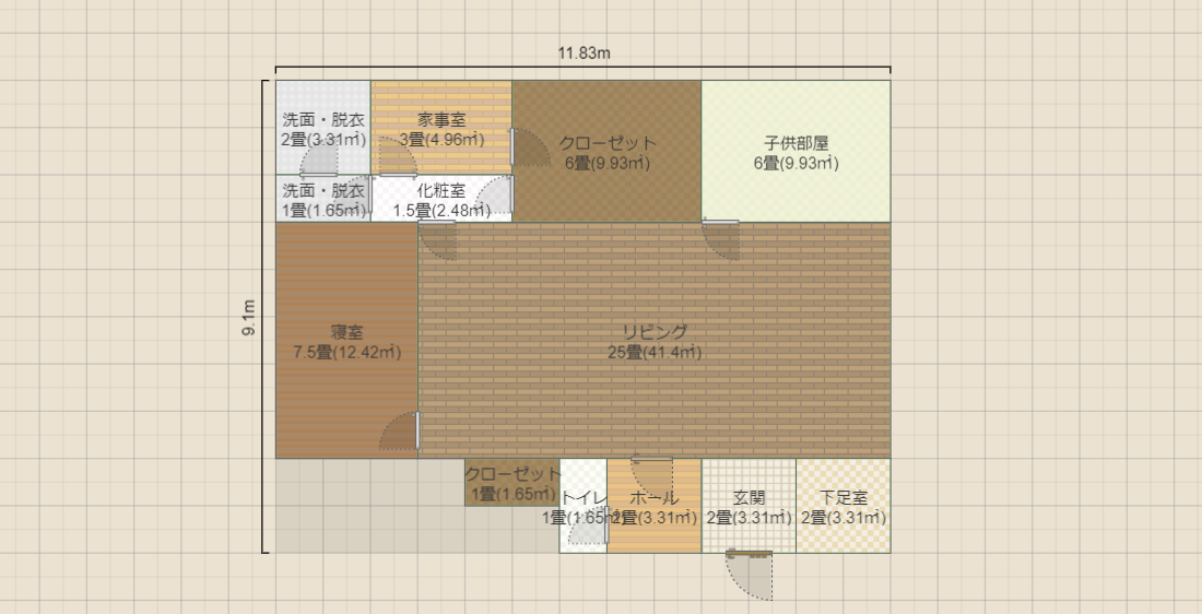 水回り回廊のよくばりセット2LDK