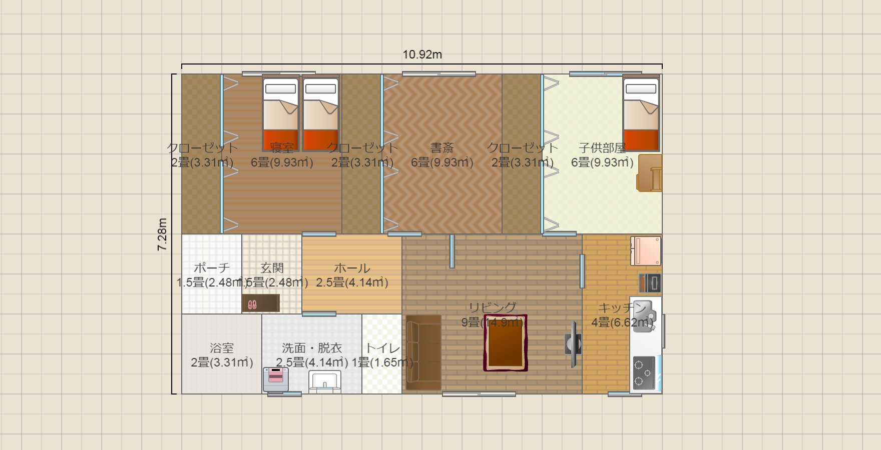 24坪 西玄関 野添案