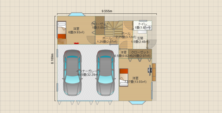 3LDK+InnerGarage2台(東玄関)2