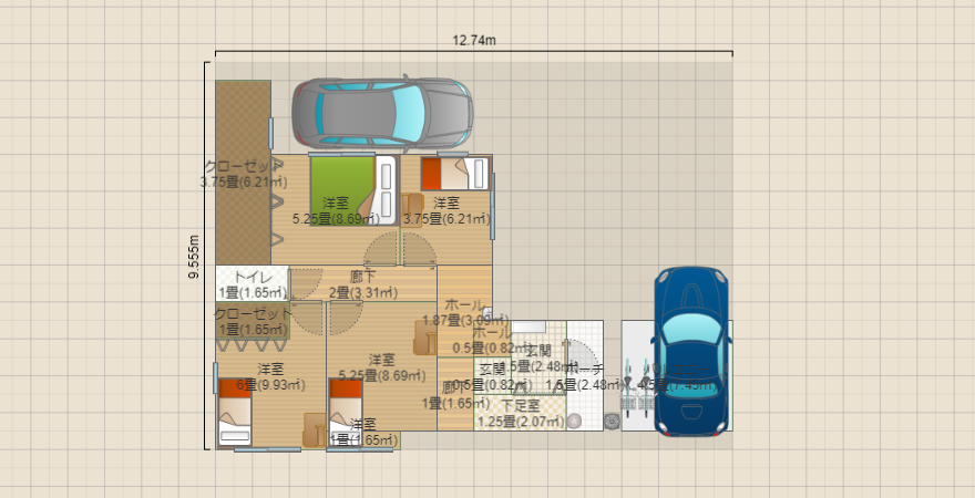 5号地202306026 階段上収納できない場合2