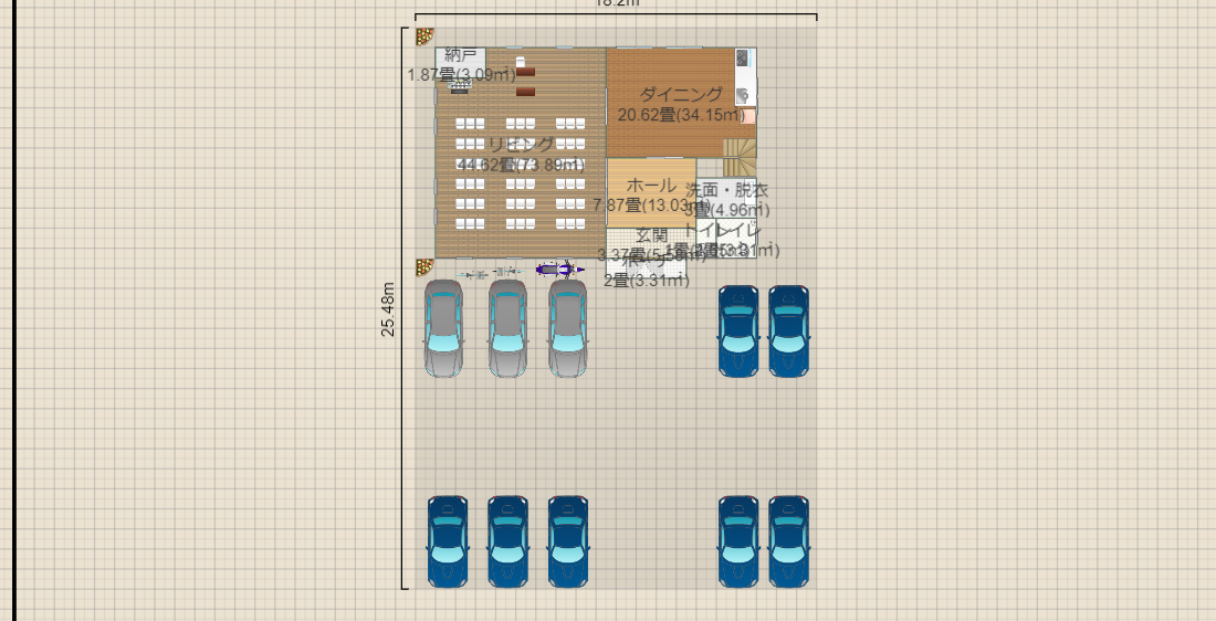 教会案1-3(54名、出入り自由10台)