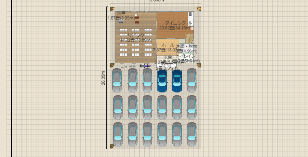 教会案佐鳴台1丁目(54名、18台)