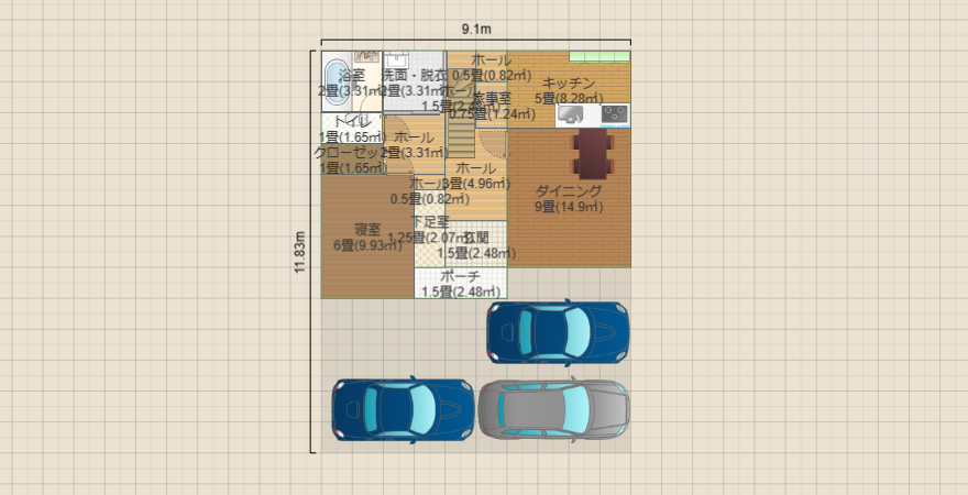 40坪 4LDKの家