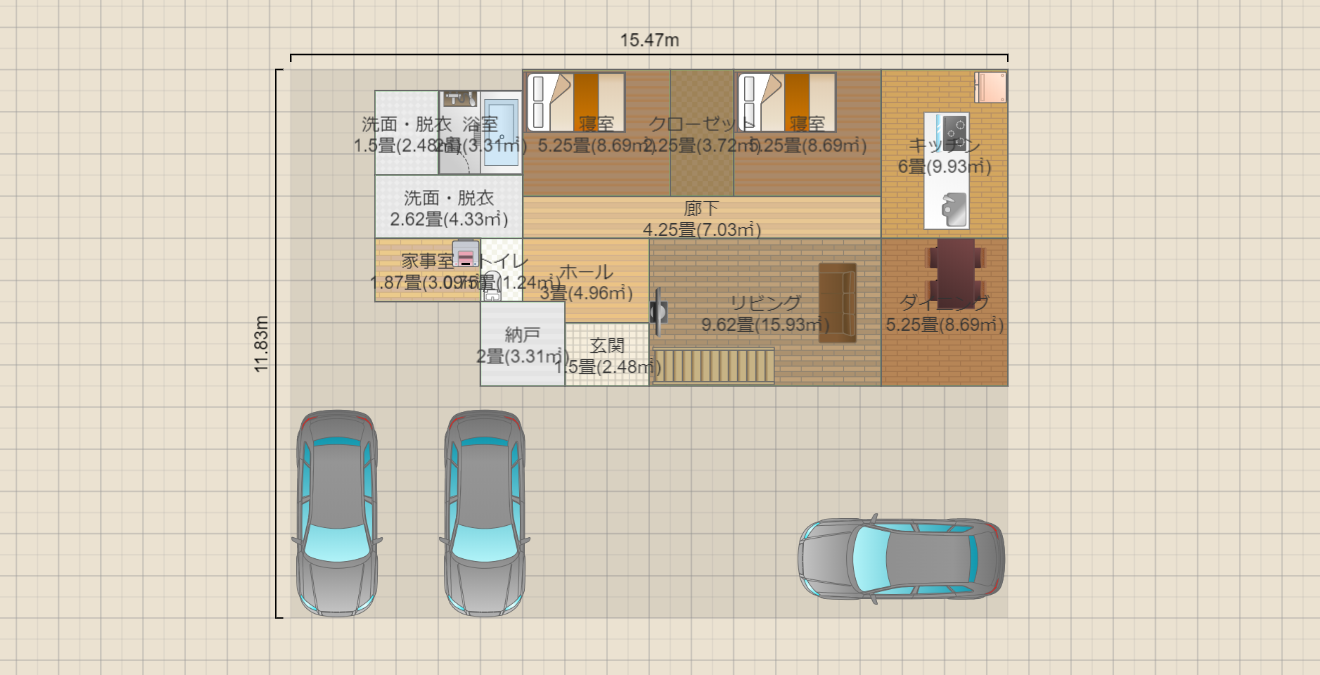 平屋(半分2階)2023.11.26