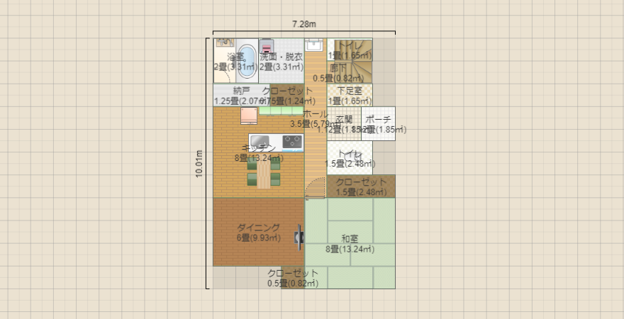 31坪 2階建て