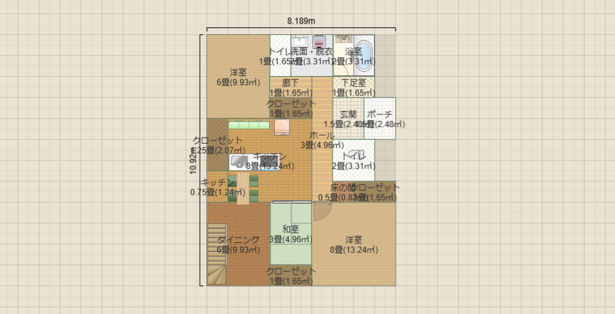1階2つトイレと居室 1階で完結生活2