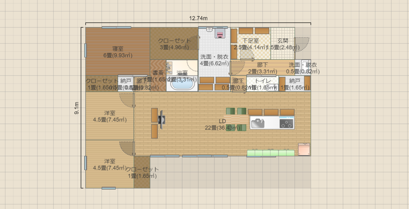 平屋30坪未満 3LDK