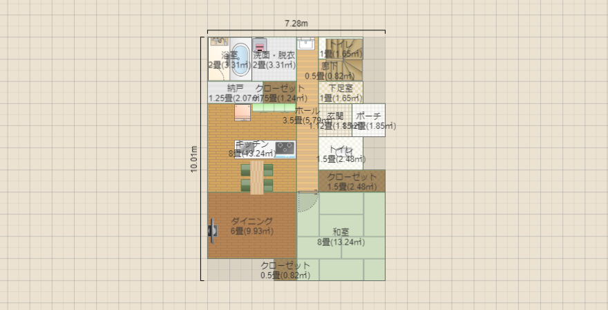 32坪　２階建て