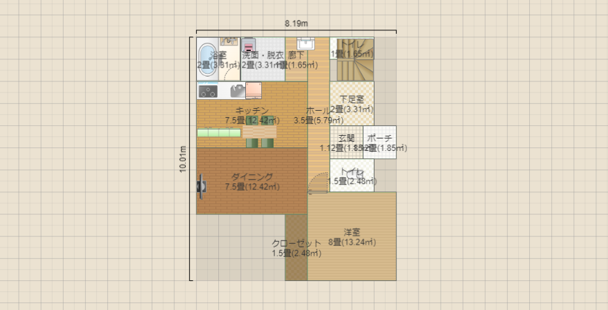 2階建て 1階で完結