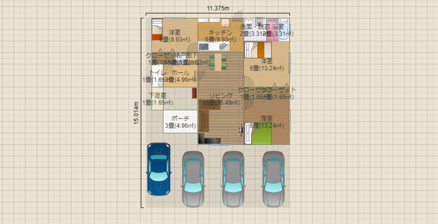 平屋３ＬＤＫ①