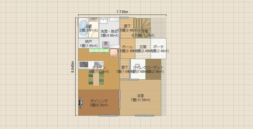 2階建て 1階で完結平屋風30坪