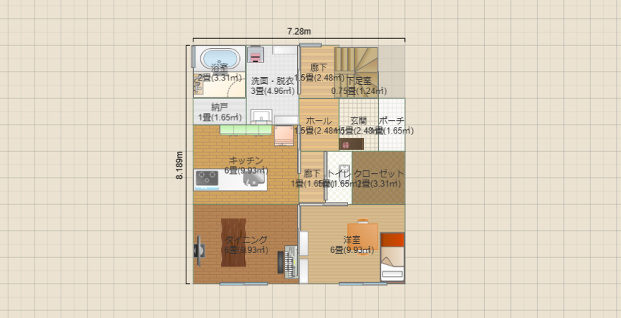 2階建て 1階で完結29坪
