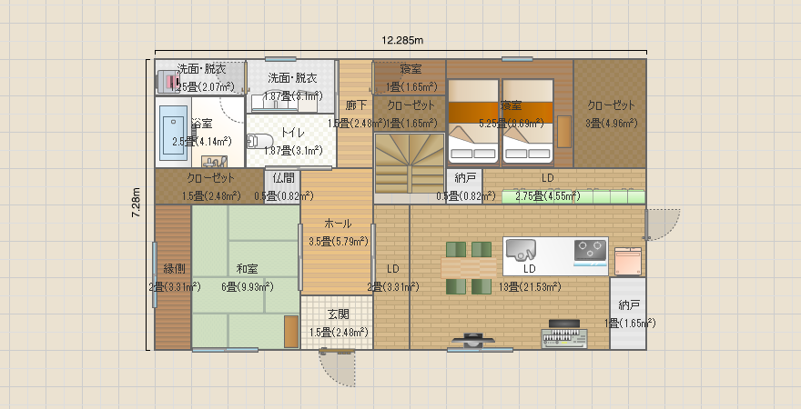 寝室 1F No.2