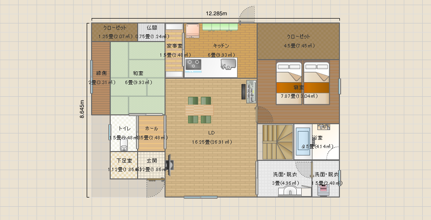 寝室1F No.15