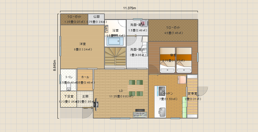 寝室1F No.23