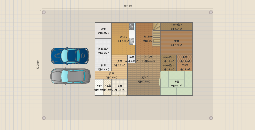 6人家族2階建て コンパクト3