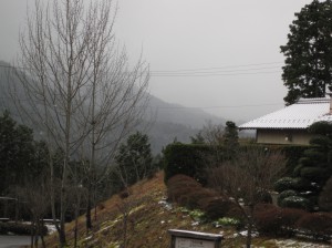 屋根はうっすら雪化粧