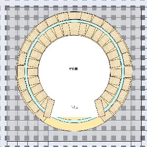 平面図。手前が、入口です。