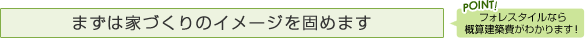 まずは家づくりのイメージを固めます