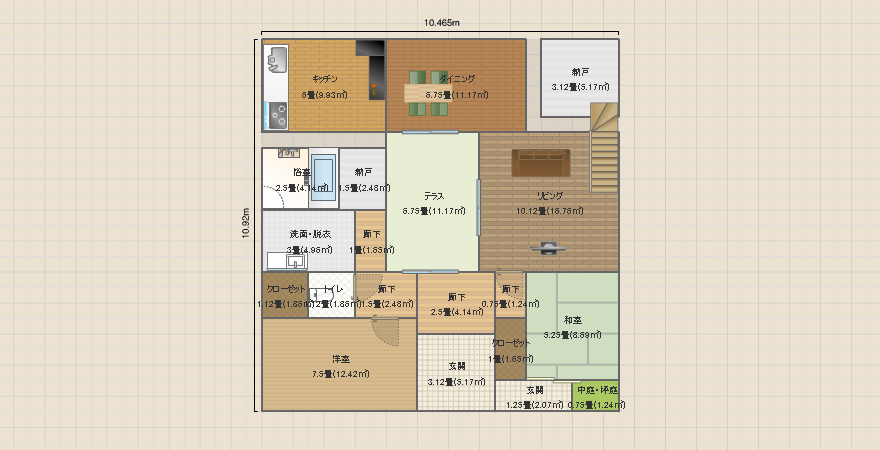 中庭の家 54坪