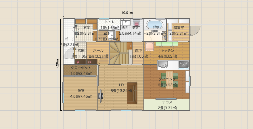 総二階 40坪 パパ