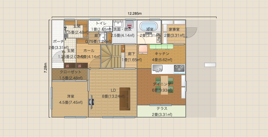 総二階 40坪 パパ 1