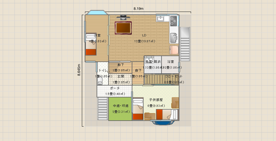 リフォーム案1北側外階段_コピー