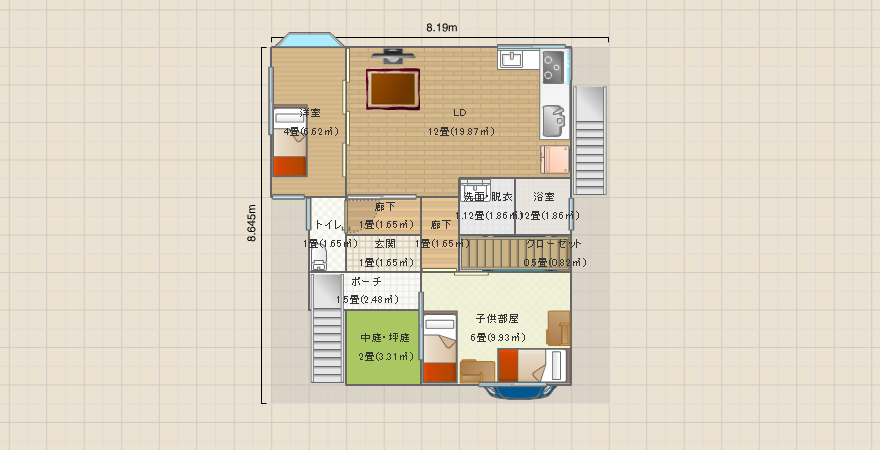 リフォーム案1北側外階段_コピー