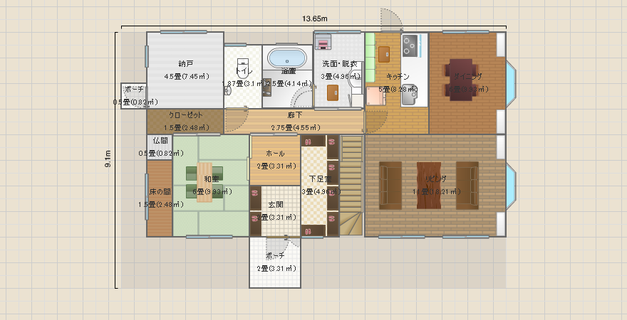 5LDK、吹抜、書斎、シューズクローク、南入り