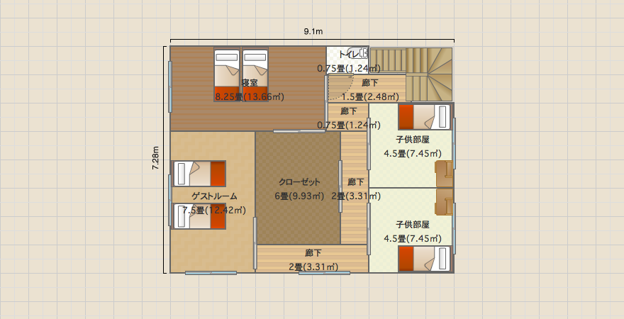 2階変更案3_170407_クローゼット真ん中案1