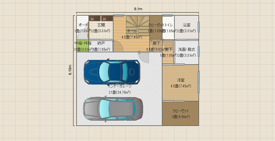 玄関吹き抜け１