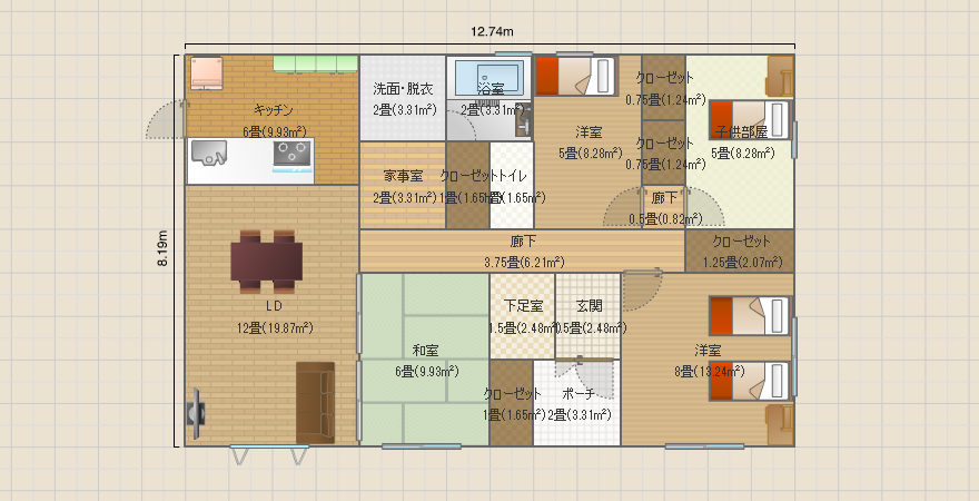案5 平屋4LDK 31.5坪