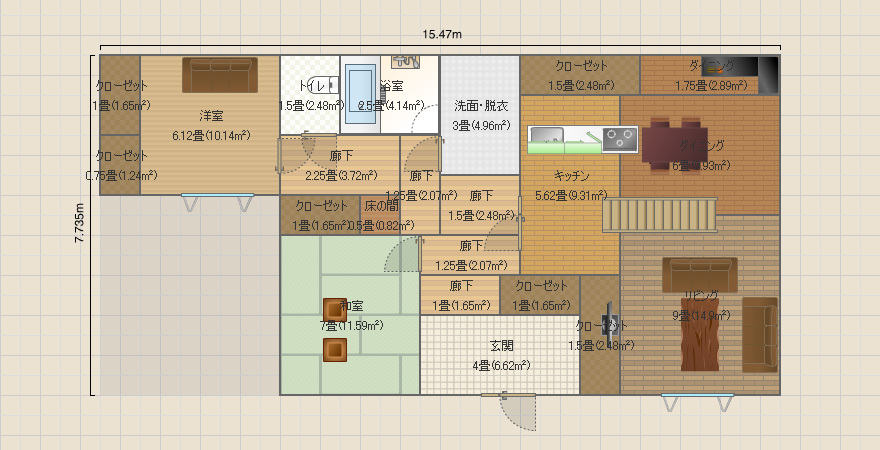 ☆i-smart南玄関施行57.3坪完成,ルーフバルコ+拭き抜け_コピー