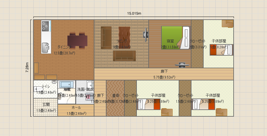平屋33坪
