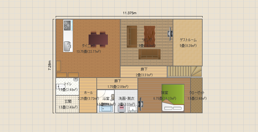 2階建て40.5坪