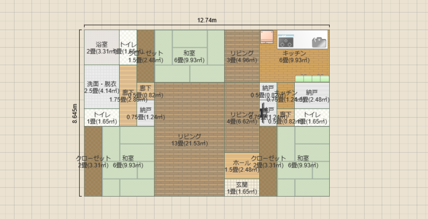 3LDK +トイレ3ヶ所