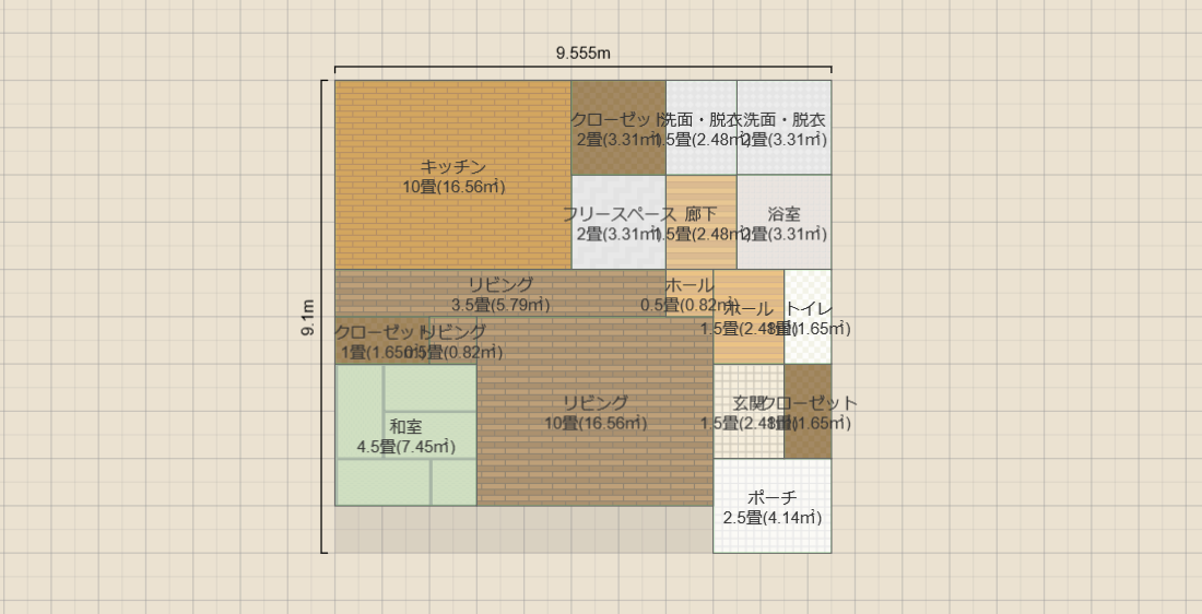 間取り③ 和室4.5 改④