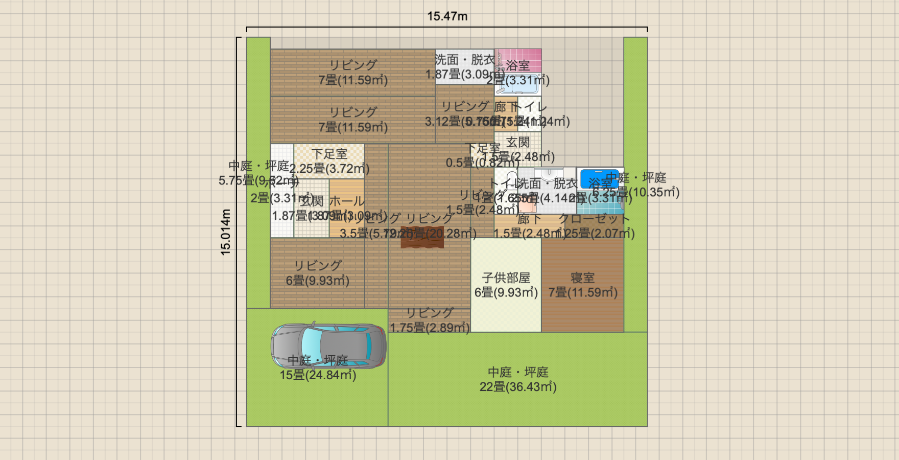 202106 1階居住プラン