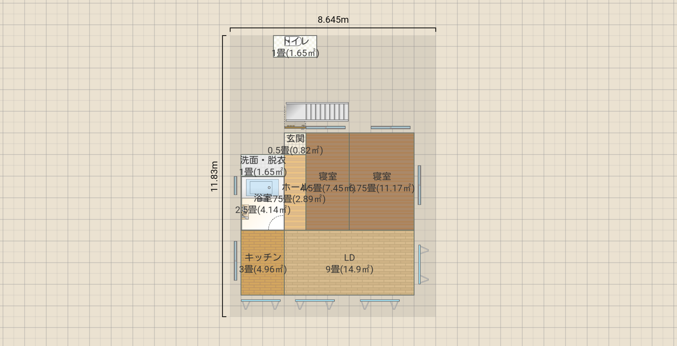 完全分離上下2世帯(将来賃貸可)
