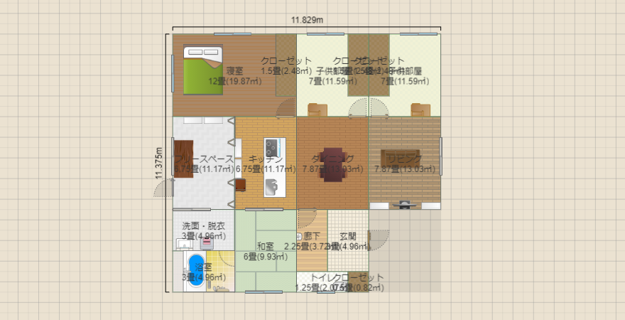 広い土地を平屋でドンと