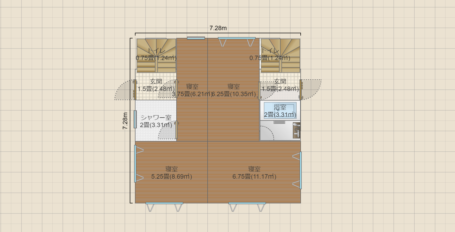 完全分離2世帯テラスハウス(将来賃貸可)