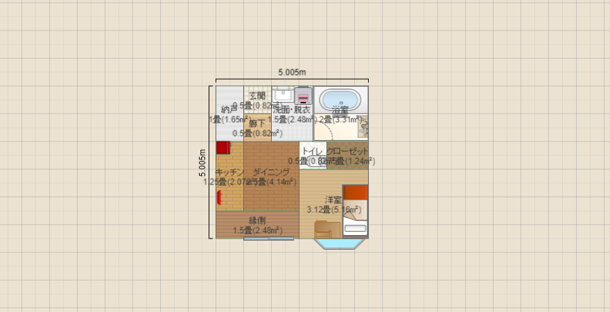 1DK-7.5坪25m2