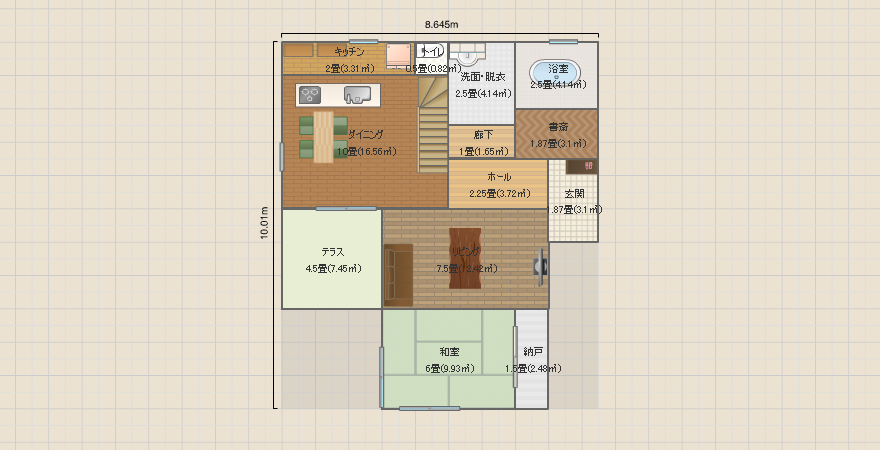 吹抜けのある家