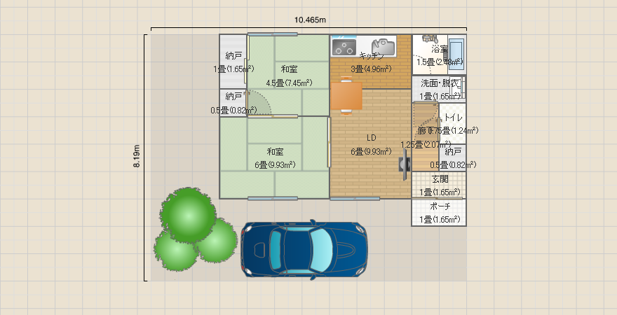 2LDK 平屋