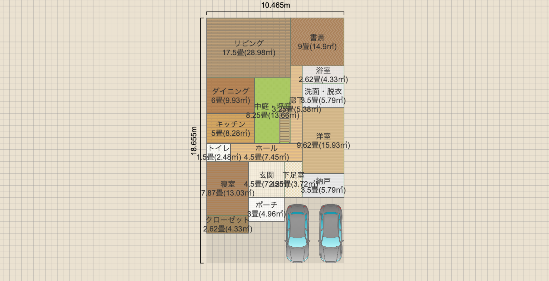 平屋 中庭 3LDK