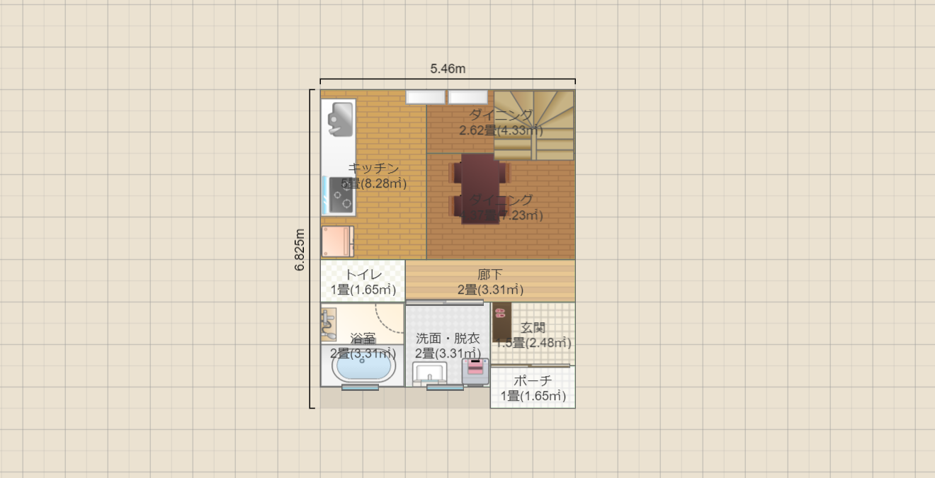 1人暮らし用平屋 16坪