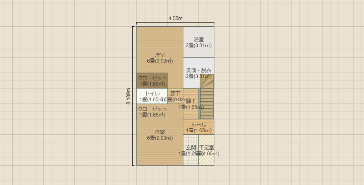 50m2_60%200% 駐車場無 バルコニー2F3F