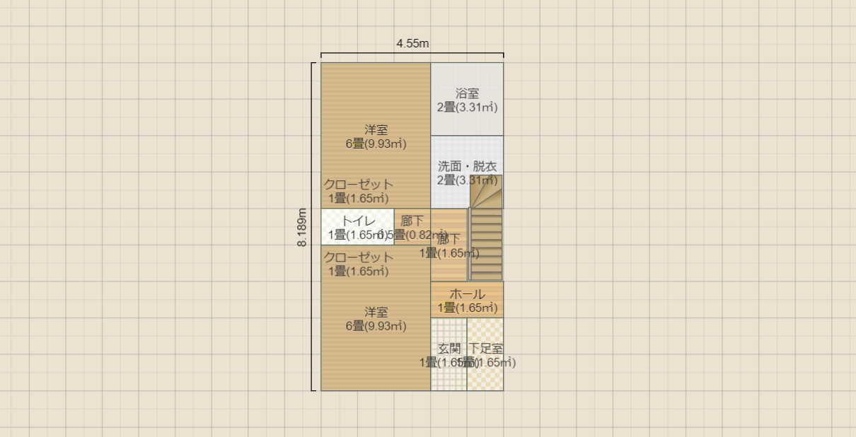 50m2_60%200% 駐車場無 バルコニー2F3F